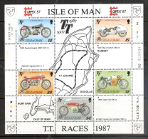 011423 Sc339a  ISLE OF MAN - T.T.RACES 87 - CAPEX 1987 [CORNER MOUNT ATTACHED] - Non Classés