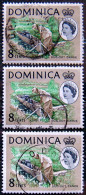 DOMINICA 1963 8c Dugout Canoe 3 Stamps USED - Dominique (...-1978)