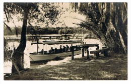 RB 1010 -  Real Photo Postcard - Lake Boat Near The Boat-house - Zambezi River Above Victoria Falls - Zambia & Rhode - Simbabwe