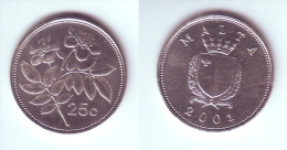 Malta 25 Cents 2001 - Malte