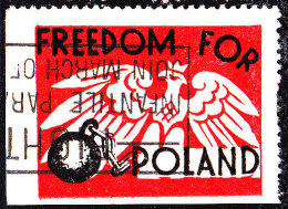 POLAND FREEDOM For POLAND Label Used - Viñetas De La Liberación