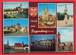 159026 / Regensburg / Donau / - DOM ST. PETER , BRUCKMANDL , SHIP , IM DONAUSTRUDEL.. - Germany Allemagne Deutschland - Regensburg