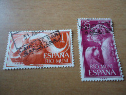 Spanien  Riu Muni 2 Werte Tiere 1962 - Rio Muni