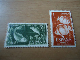 Spanien  Sahara  2 Werte Jugendmarken (1962) - Sahara Espagnol