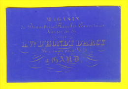 Magasin Bonnetterie Flanelles Laines HOOGPOORT Ca 1850 GENT CARTE PORCELAINE PORSELEINKAART Porceleinkaart METIER 1384 - Vestiario & Tessile