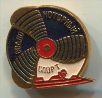 Nautical Sport, Soviet Union Russia, Vintage Pin, Badge, 30 X 25 Mm - Zeilen