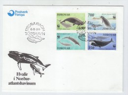 Faroe Islands FIRST DAY COVER FDC WHALES 1990 - Ballenas