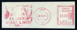 Machine Stamps (ATM) Red Special Cancels IZMIR 22.10.81 (#80) - Automatenmarken