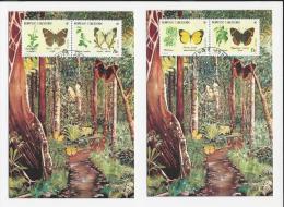 CARTE  DE NOUMEA   AVEC TP THEME PAPILLONS BUTTERFLY COVER  LETTRE - Cartas & Documentos