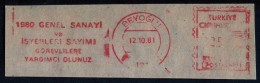 Machine Stamps (ATM) Red Special Cancels BEYOGLU 12.10.81 (#65) - Automaten