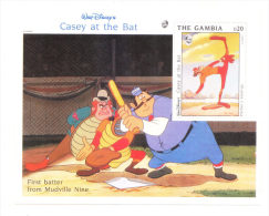 Gambia 1993 Casey At The Bat Cartoon S/S MNH - Gambia (1965-...)