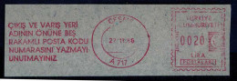 Machine Stamps (ATM) Red Special Cancels CESME 27.11.86 (#59) - Automatenmarken