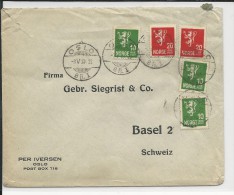 NORVEGE - 1930 - ENVELOPPE De OSLO Pour BASEL (SUISSE) - Covers & Documents