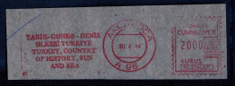 Machine Stamps (ATM) Red Special Cancels AKCAKOCA 20.4.84 (#54) - Distributori