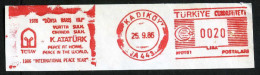 Machine Stamps (ATM) Red Special Cancels KADIKOY 25.9.86 (#27) - Distribuidores