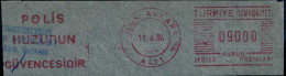 Machine Stamps (ATM) Red Special Cancels ULUS-ANKARA 11.4.84 (#17) - Automaten