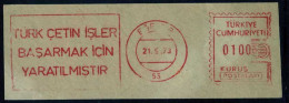 Machine Stamps (ATM) Red Special Cancels EGRIDIR 21.9.73 (#10) - Automatenmarken