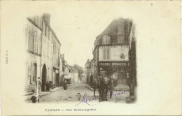 58/ TANNAY - Rue Sainte Agathe (devanture Attelage ) Précurseur - écrite En 1902 - Tannay