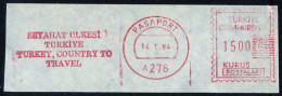 Machine Stamps (ATM) Red Special Cancels PASAPORT 14.1.84 (#5) - Distribuidores