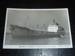 PETRO AMBES PETROLIER 31-12-1961 - Marius Bar Phot, Toulon - BATEAU PETROLIER - Petroleros