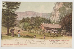 CPA Suisse  La Ferme Robert Et Le Creux Du Van Animée Et Colorisée Neuchâtel 1901 Près De Noiraigue Boudry - Boudry