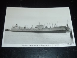 ESSO FRANCE PETROLIER 9 - 7 - 1963 - Marius Bar Phot, Toulon - BATEAU PETROLIER - Tanker