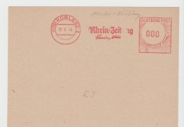 BiI-B083 /  DEUTSCHLAND - Musterabschlag Für Die Rhein-Zeitung Koblenz Auf Postkarte 16.9.48 - Covers & Documents