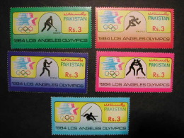 PAKISTAN 1984 - LOS ANGELES OLYMPICS GAMES - YVERT Nº 609-613 - Hockey (sur Gazon)