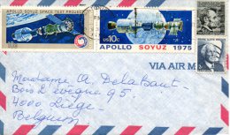 USA. N°1059-60 De 1975 Sur Enveloppe Ayant Circulé. Coopération Spatiale Avec L'URSS. - Noord-Amerika