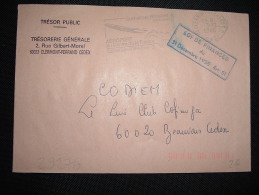 LETTRE TRESOR PUBLIC OBL.MEC.3-12-1986 CLERMONT-FERRAND RP (63) + GRIFFE: LOI DE FINANCES Du 31 Décembre 1935 Art.51 - Frankobriefe