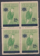 1959.24- * CUBA 1959. MNH. HABILITADO CONVENCION ASTA. AVES. CARAIRA. PAJAROS. BIRD.BLOCK 4. - Used Stamps