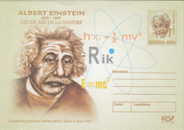 10797- ALBERT EINSTEIN, SCIENTIST, COVER STATIONERY, 2004, ROMANIA - Albert Einstein