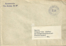 Feldpost Brief  "Füsilier-Komp. III/69"         Ca. 1940 - Documents