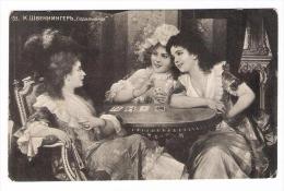 Card Players Russia  Postcard Circa 1910 - Spielkarten