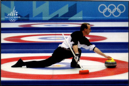 ITALY TURIN 2006 - XX OLYMPIC WINTER GAMES "TORINO 2006" -  FIRST DAY - STAMP: CURLING - POSTCARD: CURLING - Winter 2006: Torino