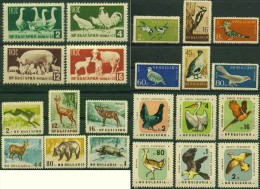 BULGARIA Lot Of 4 Sets MNH FAUNA Forest/Domestic Animals BIRDS DOVE BEAR DUCK SHEEP - Lots & Serien