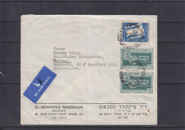 Nouvel An - Drapeaux - Israël - Lettre De 1949 ° - Expédié Vers L' Allemagne - Covers & Documents