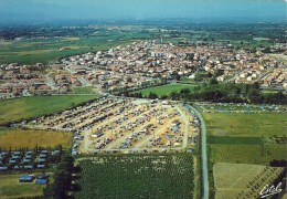 LANGUEDOC ROUSSILLON - 66 - PYRENEES ORIENTALES - SAINT CYPRIEN - CPSM GF Couleur - Vue Aérienne Camping Et Village - Saint Cyprien