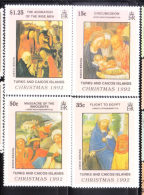 Turks & Caicos Islands 1992 Christmas 4v MNH - Turcas Y Caicos