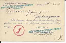 NORVEGE - 1899 - CARTE ENTIER Avec REPIQUAGE PRIVE De KRISTIANIA Pour ZOFINGEN (SUISSE) - Entiers Postaux