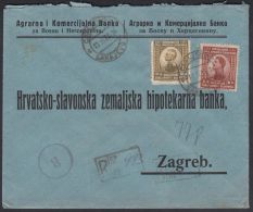 Yugoslavia 1923, Registered Cover Sarajevo  To Zagreb W./ Postmark Sarajevo - Brieven En Documenten