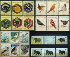 BULGARIA Lot Of 4 Sets MNH FAUNA Animals Insects Birds BEES BEARS FLOWERS - Collections, Lots & Séries