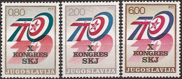 YUGOSLAVIA 1974 10th Yugoslav League Of Communists’ Congress MNH - Unused Stamps