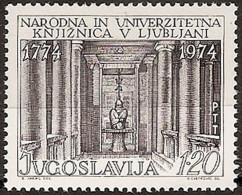 YUGOSLAVIA 1974 Bicentenary Of National And University Library Ljubljana Slovenia MNH - Neufs