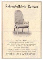 Original Werbung - 1927 -  Rohrmöbelfabrik Rothrist , Geschwister Severin In Zürich , Schuler In Winterthur !!! - Altri & Non Classificati
