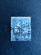 COLONIE LEVANT N°17 1pi S 25c Bleu 1902-20  CL 5 Indice 5 Perforé Perforés Perfins Perfin  !! Superbe - Other & Unclassified