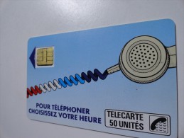 VERY RARE :CORDONS BLEU 50U SC3  SURIMP. PYJAMA 1.6.87 COULEUR VIOLET R/V NR A L'ENVERS PLAGES HOR 101038 MINT CARD - Variëteiten