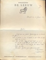 Facture Faktuur - Brief Lettre - Drukkerij De Leeuw Deerlijk 1933 - Druck & Papierwaren