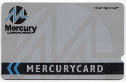 ROYAUME UNI Télécarte MERCURY 6MERA COMPLIMENTARY SILVER - [ 4] Mercury Communications & Paytelco