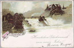 AK SH SCHAFFHAUSEN 1899-12-31 Schaffhausen Rheinfall Litho C. Jurischek #317 - Sonstige & Ohne Zuordnung